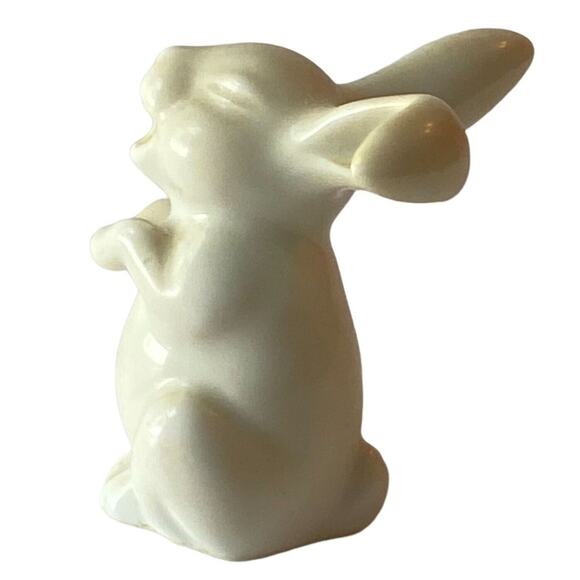 Rosenthal Rabbit 1930 German Art Deco Porcelain Art Sculpture Miniature White - Picture 5 of 10
